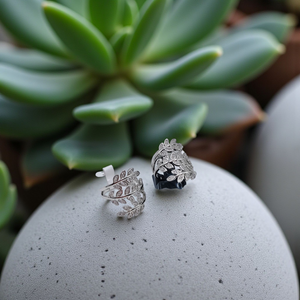 Crystal Vine Leaf Ring