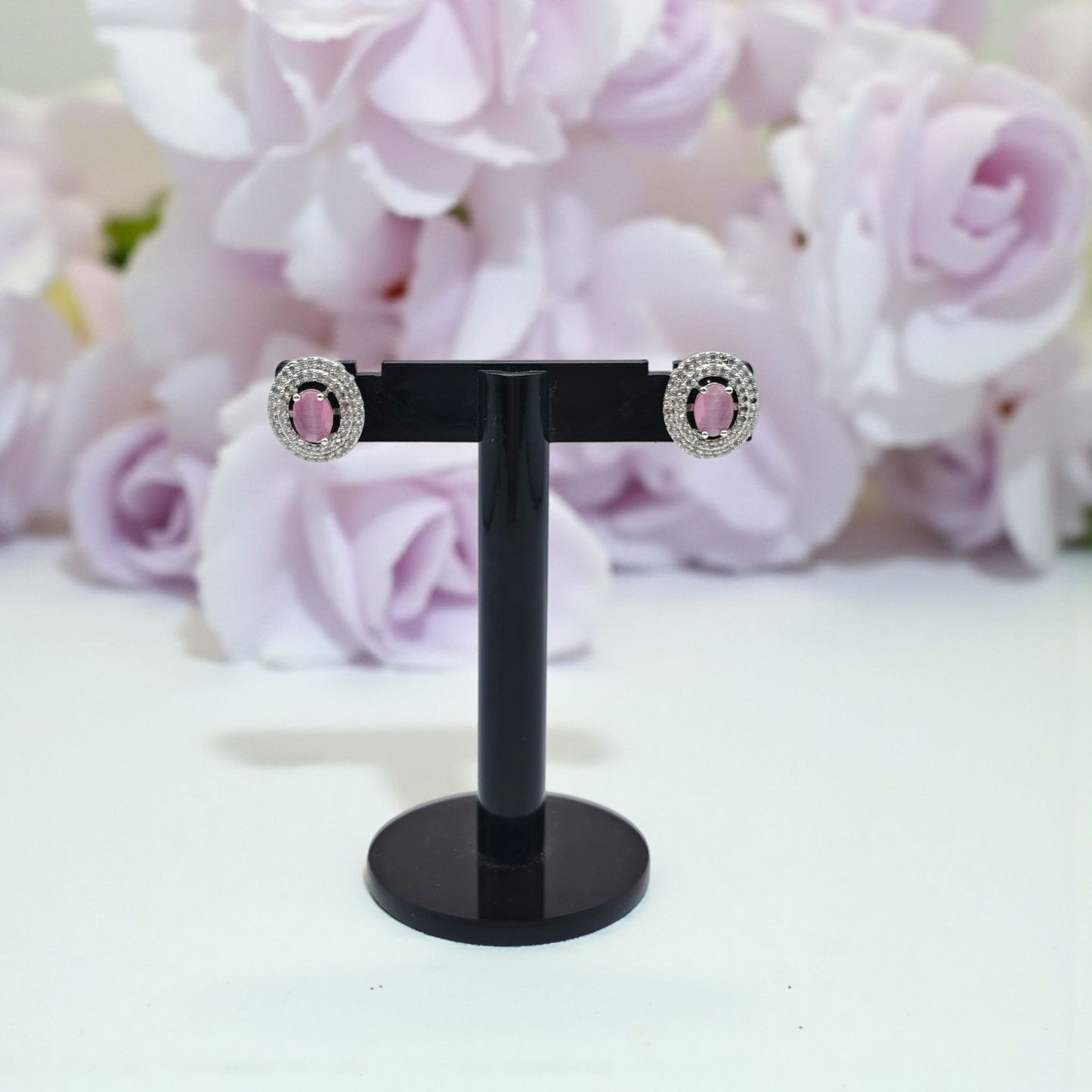 Premium Halo Stud Earrings – Elegant Everyday & Festive Collection