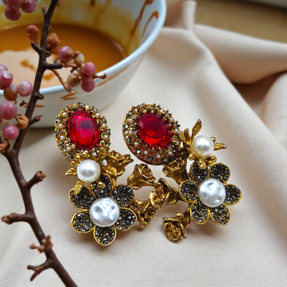 Sapphire Blue Crystal Drop Earrings