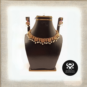 Temple Charm Party Wear Set – South Indian Grace