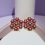 Gold Bloom Sparkle Studs