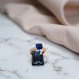 Geometric Elegance Gemstone Ring