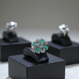 Floral Gemstone Statement Rings